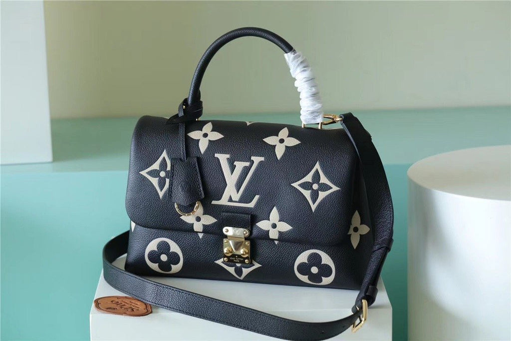 Louis Vuitton Madeleine MM Monogram Empreinte Black / Beige For Women,  Shoulder and Crossbody Bags 11.8in/30cm Louis Vuitton 