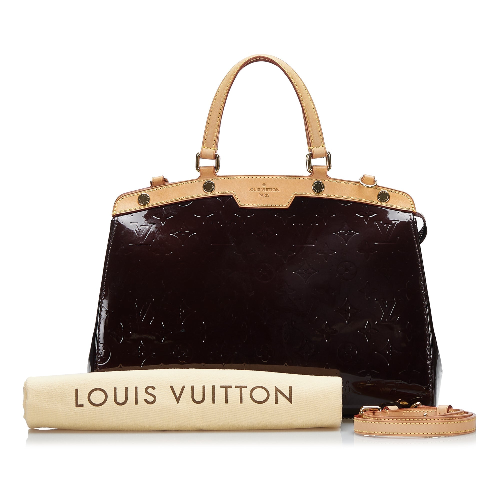 Louis Vuitton Brea MM Purple Monogram Vernis