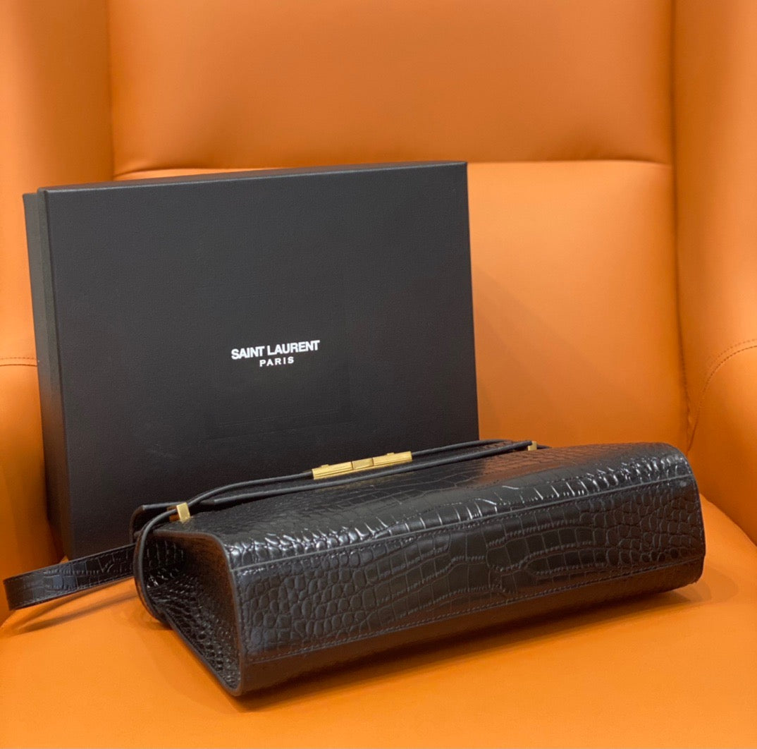 YSSL Manhattan Shoulder Bag Black For Women 11in/29cm YSL 579271DND0J1000
