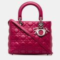 Medium Lambskin Cannage Lady Dior