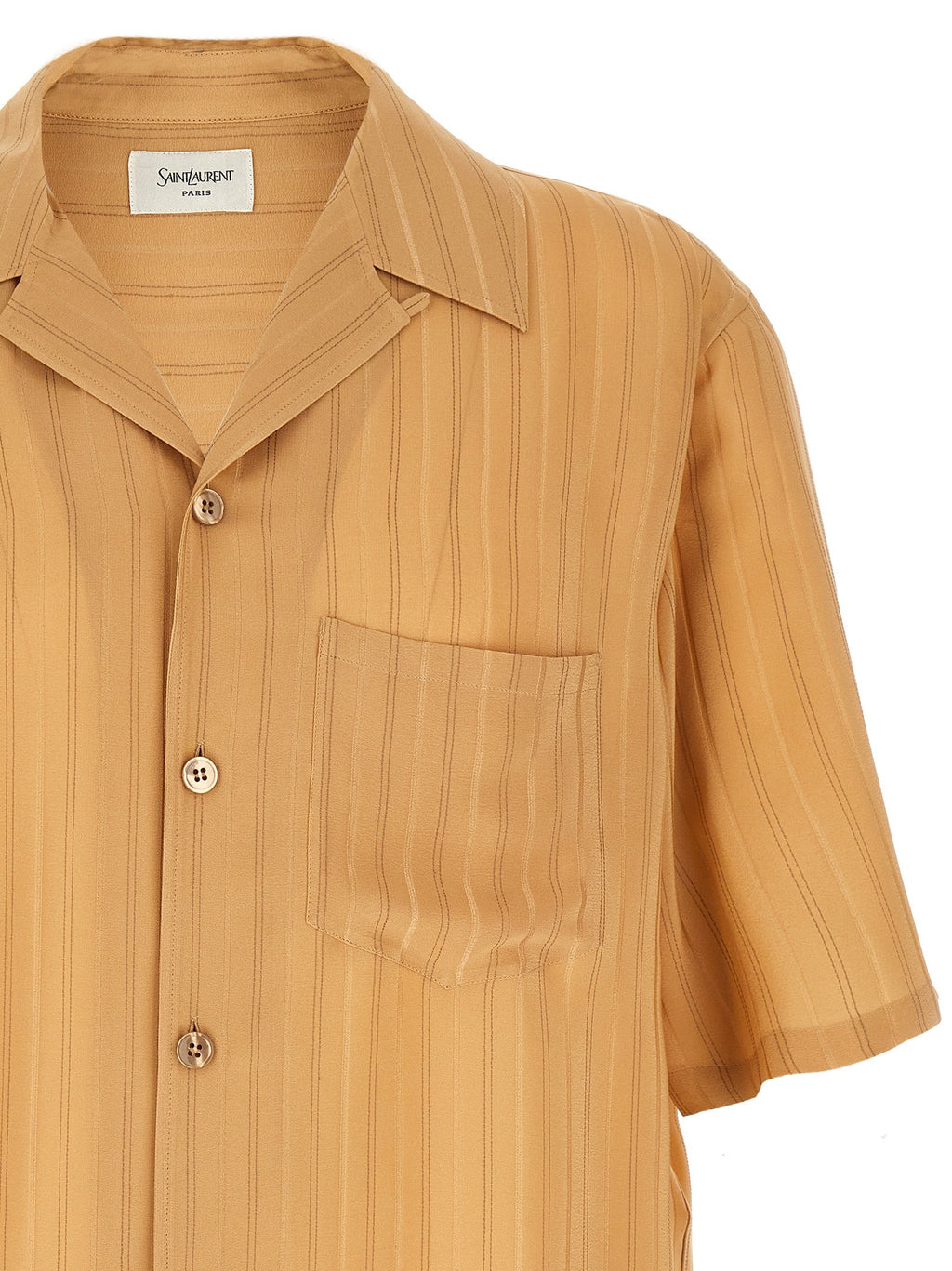 Saint Laurent Men's Striped Silk Shirt