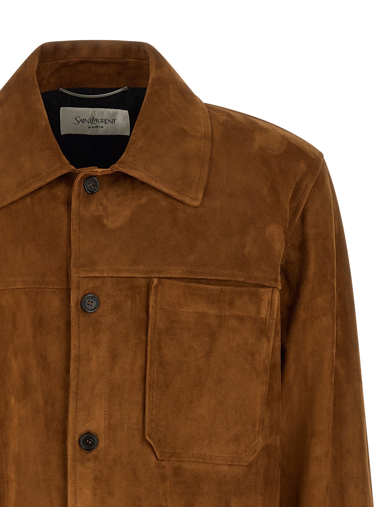 Saint Laurent Men's Suede Overshirt
