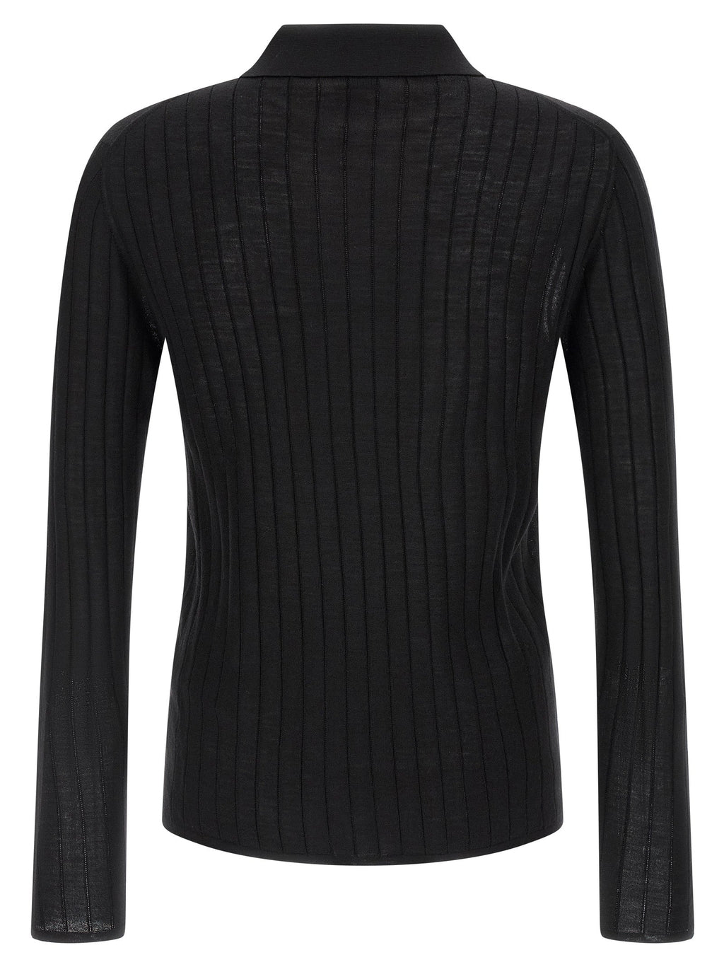 Saint Laurent Men's Pointelle Wool Polo Shirt
