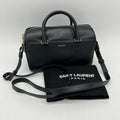 Saint Laurent Black Calfskin Classic Baby Duffle Bag With Strap