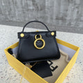 Nano Peekaboo Charm Crossbody Black Bag For Woman 12cm/4.5in