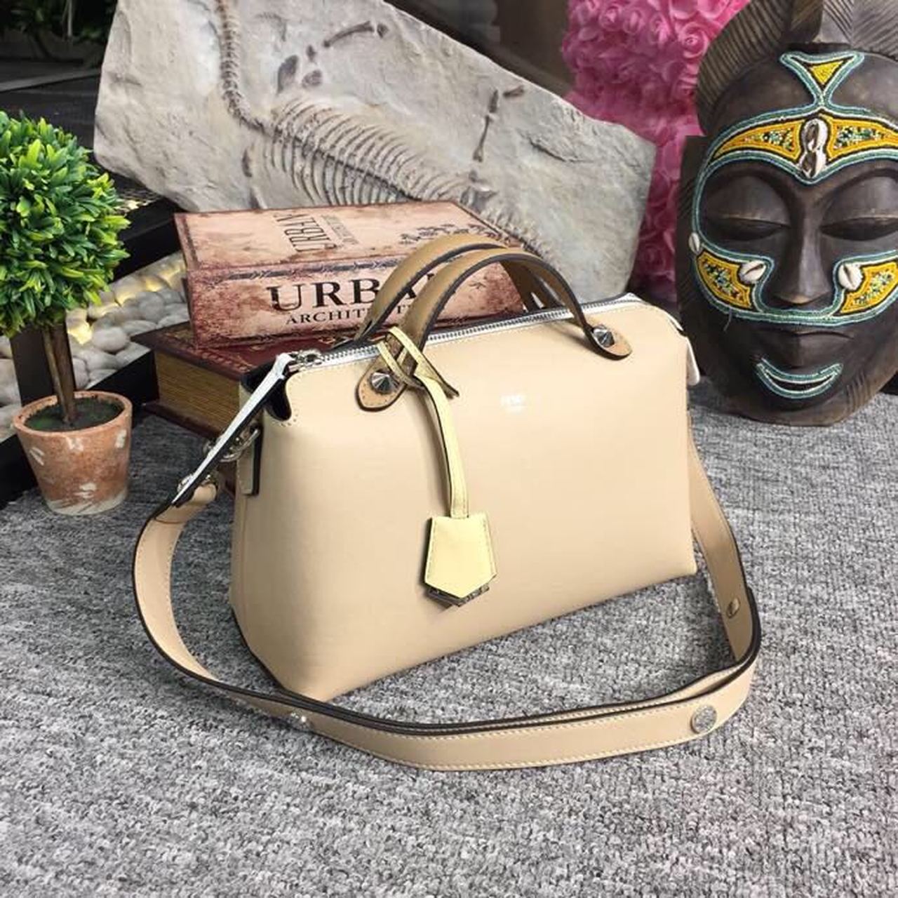 By The Way MeGLAMIum Bag Beige For Women, Handbags, Shoulder And Crossbody Bags 10.6in/27cm FF 8BL1461