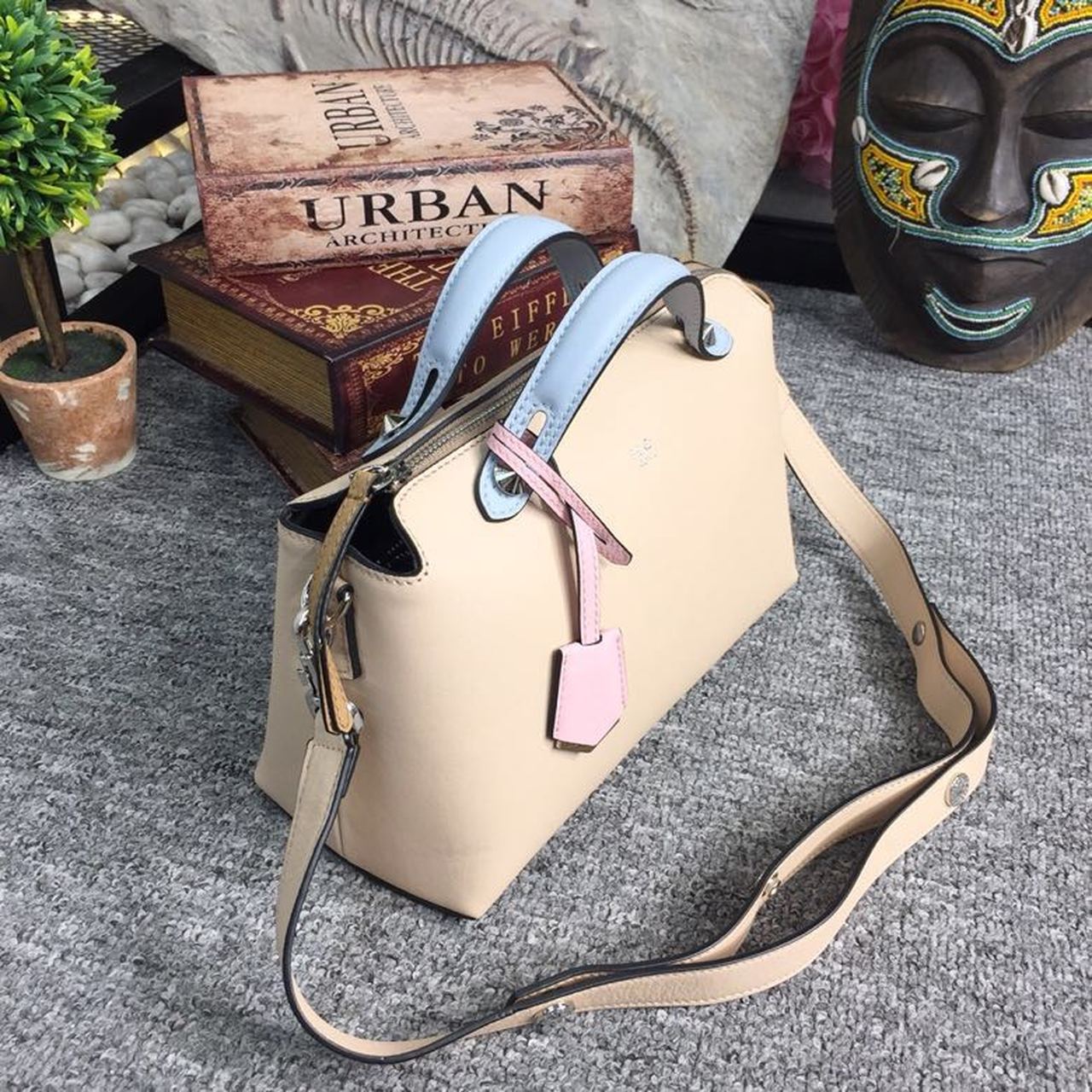 By The Way MeGLAMIum Bag Beige For Women, Handbags, Shoulder And Crossbody Bags 10.6in/27cm FF 8BL1461