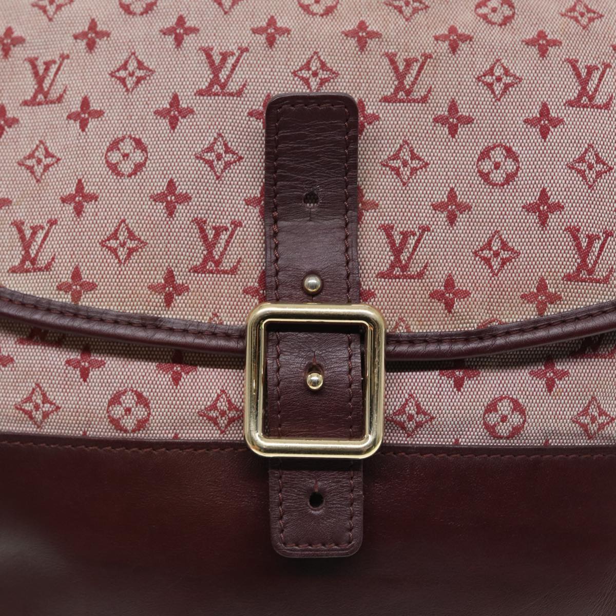 LOUIS VUITTON Monogram Mini Belanger Shoulder Bag Red M92671 LV Auth 86675