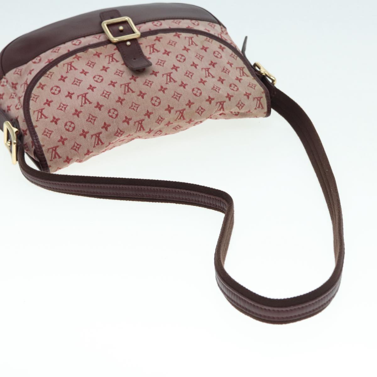 LOUIS VUITTON Monogram Mini Belanger Shoulder Bag Red M92671 LV Auth 86675