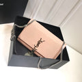 YSSL Kate Medium Chain Bag With Tassel In Embossed Crocodile Dark Beige For Women 9in/24cm YSL