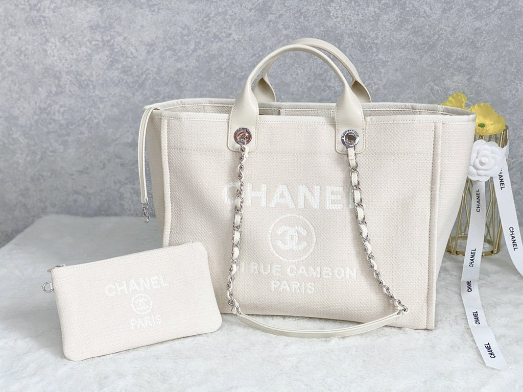 ChanelSmall Shopping Bag SiLouis Vuittoner Hardware Cream For Women, Women’s Handbags, Shoulder Bags 15.2in/39cm AS3257