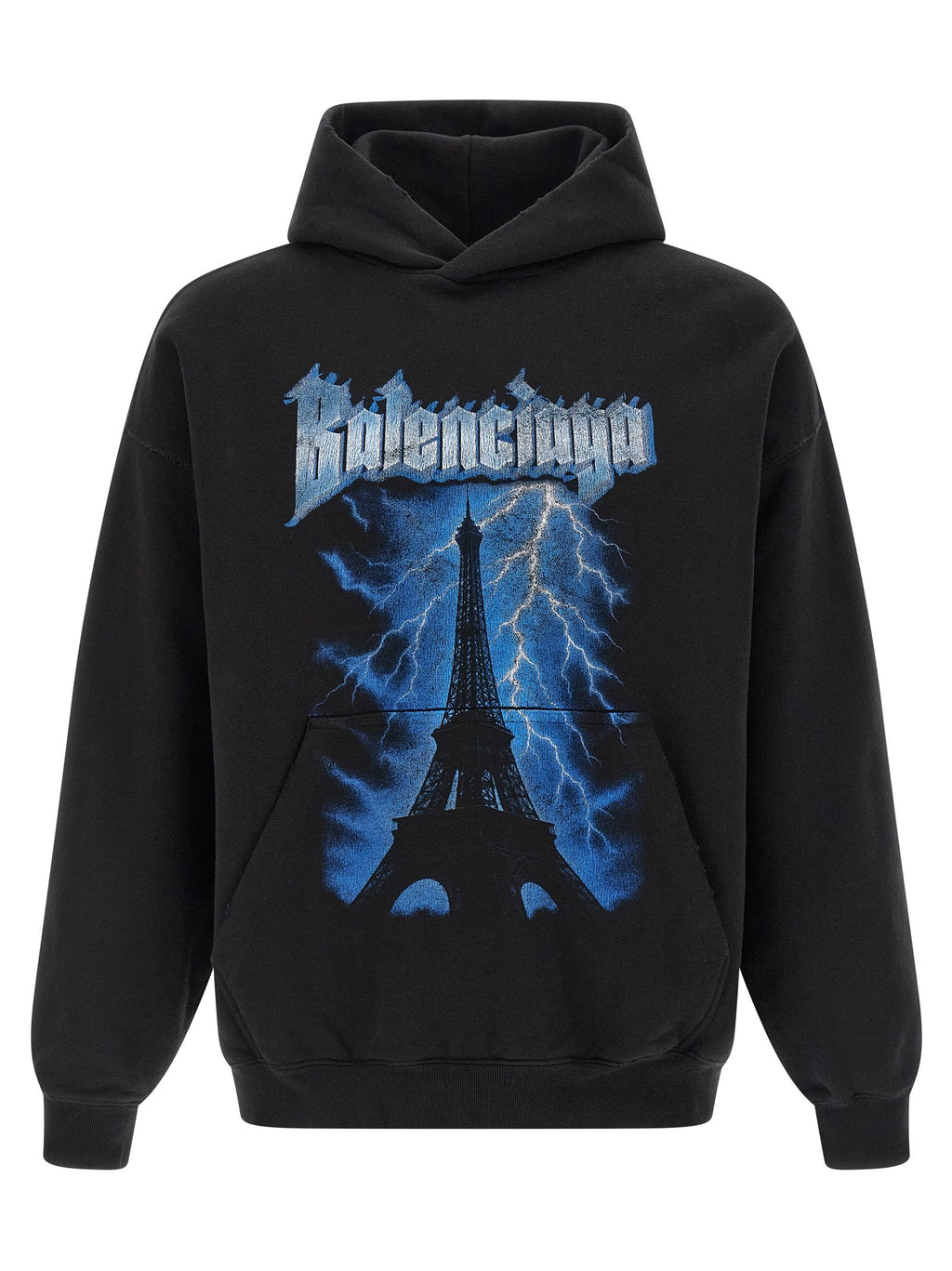 Balenciaga Men's Paris Thunderstorm Hoodie