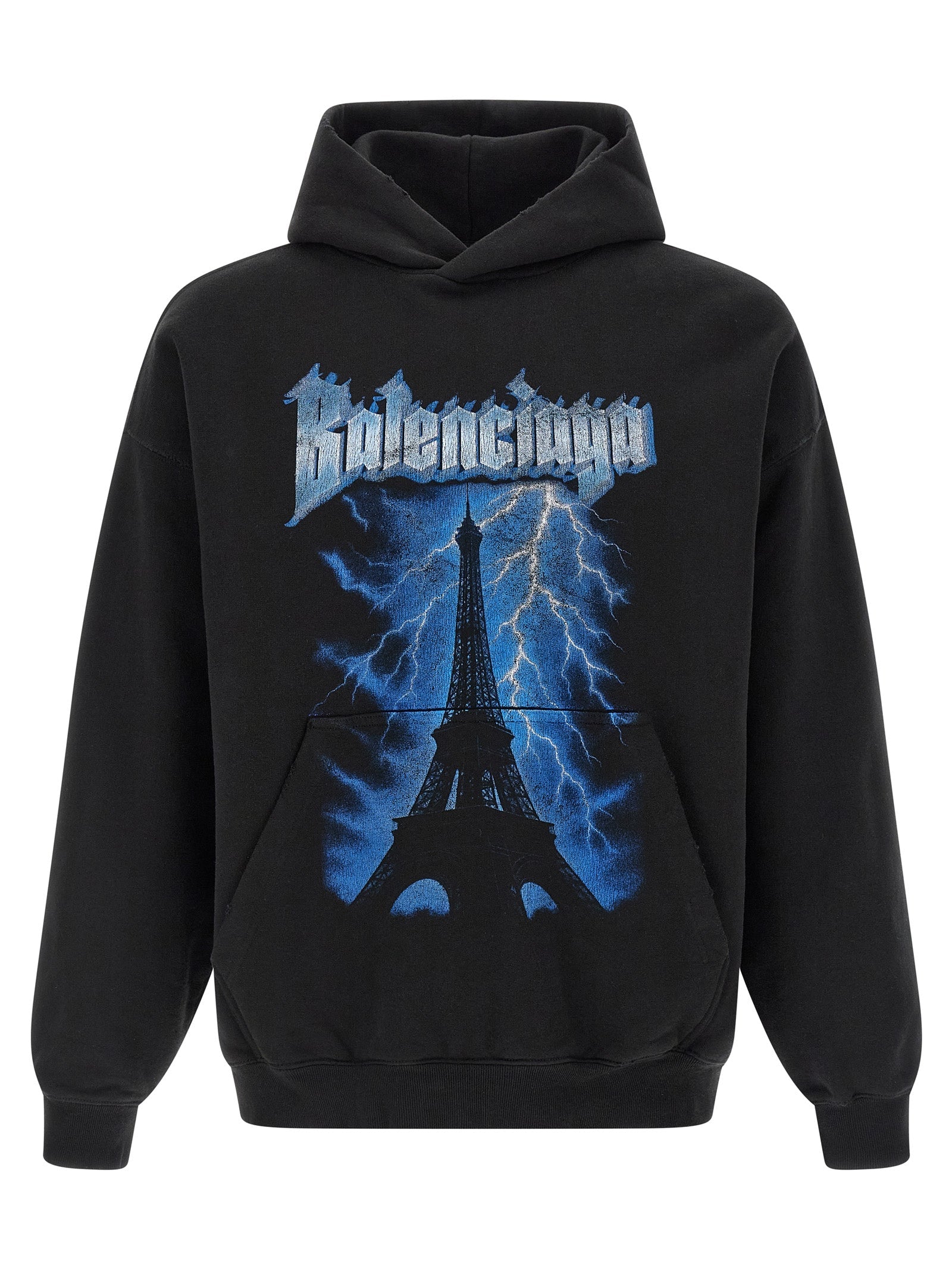 Balenciaga Men's Paris Thunderstorm Hoodie