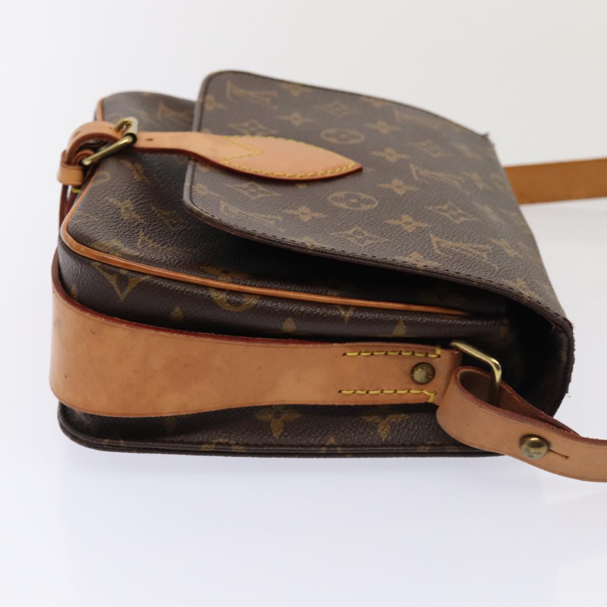 LOUIS VUITTON Monogram Cartouchiere MM Shoulder Bag M51253 LV Auth 87201
