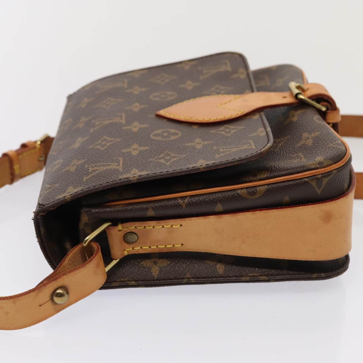 LOUIS VUITTON Monogram Cartouchiere MM Shoulder Bag M51253 LV Auth 87201