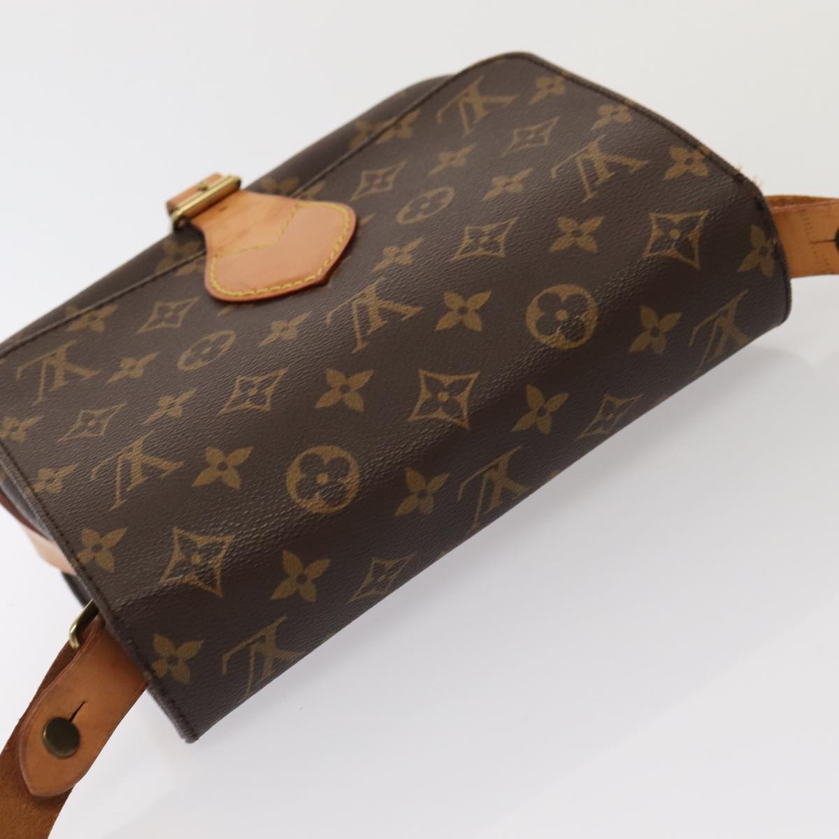 LOUIS VUITTON Monogram Cartouchiere MM Shoulder Bag M51253 LV Auth 87201