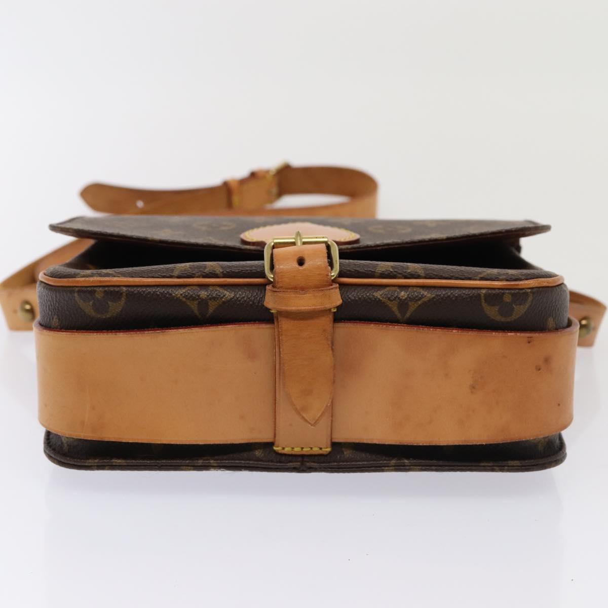 LOUIS VUITTON Monogram Cartouchiere MM Shoulder Bag M51253 LV Auth 87201