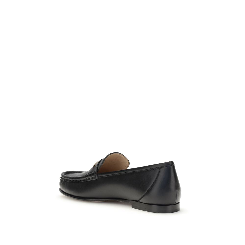 Chloé Black Calf Leather Bos Taurus Slip-On Women's Loafers