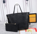 Louis Vuitton Neverfull MM Tote Bag Monogram Empreinte Black For Women Handbags, Shoulder Bags 12.2in/31cm LV M45685