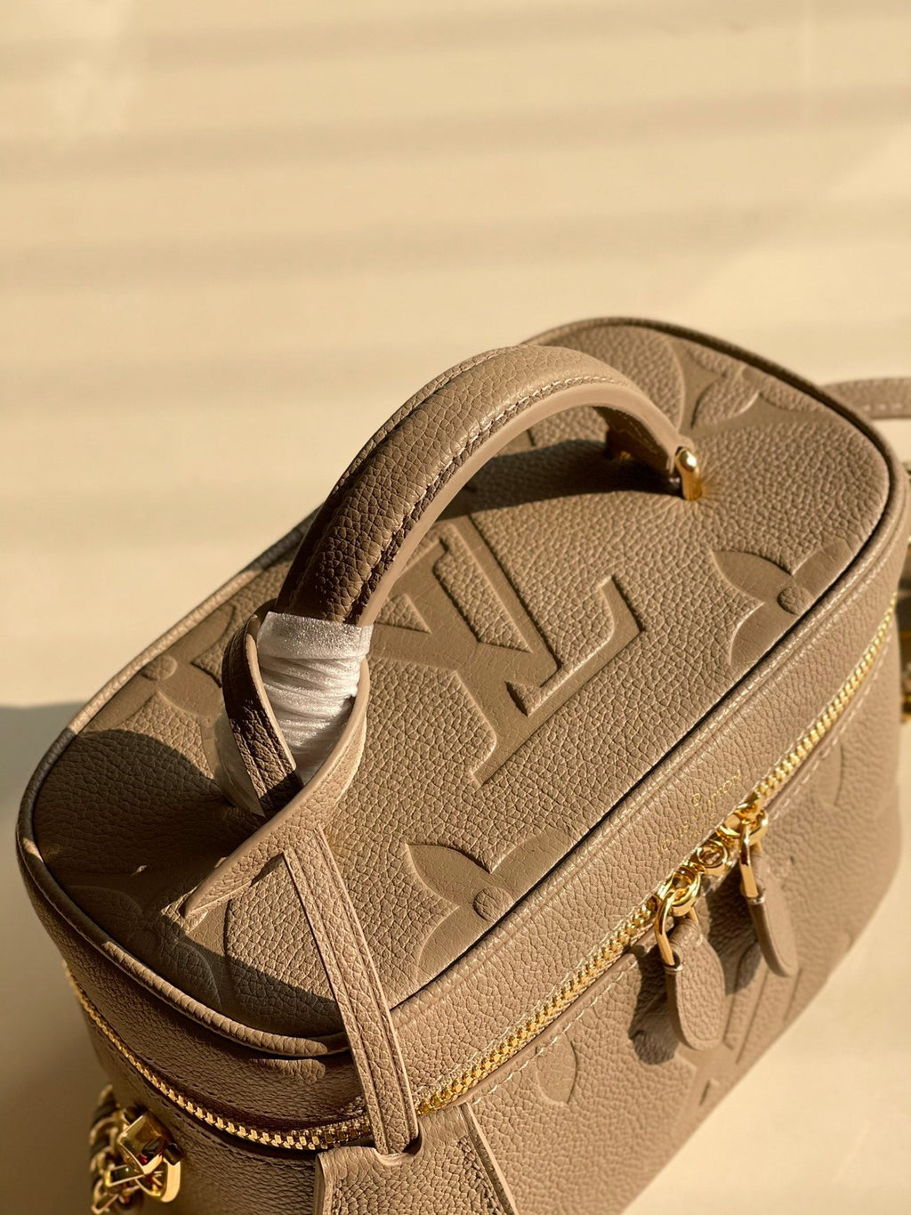 Louis Vuitton Vanity PM Handbag Monogram Empreinte Tourterelle Beige For Women, WomenÃƒÂ¢Ã¢â€šÂ¬Ã¢â€žÂ¢s Handbags, Shoulder And Crossbody Bags 7.5in/19cm Louis Vuitton M45608