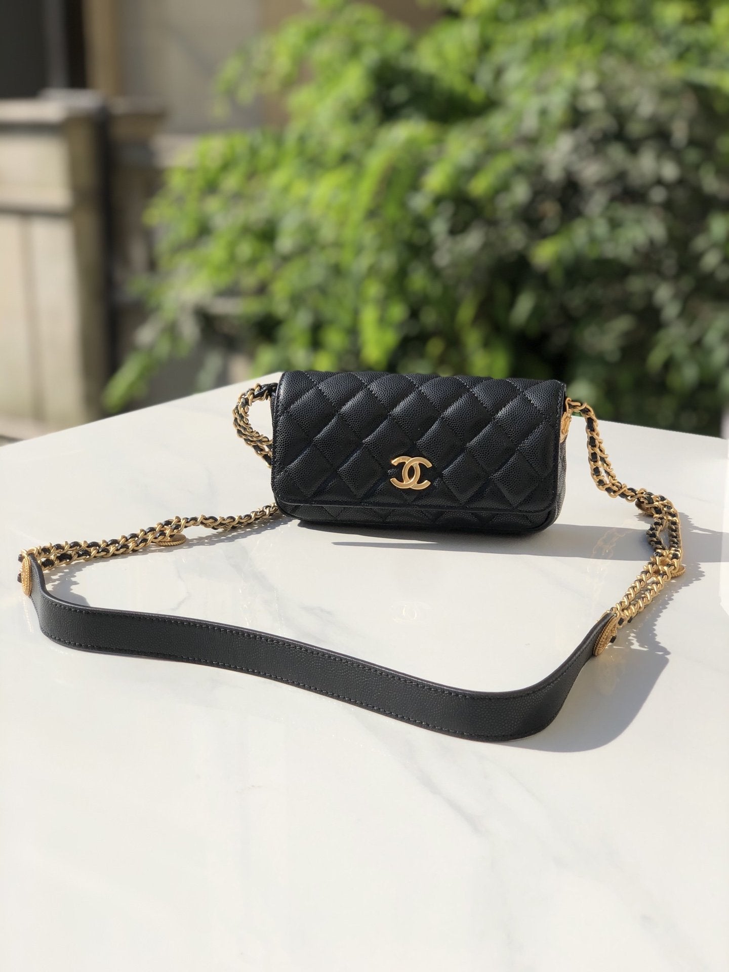 ChanelSmall GlamIap Bags Gold Hardware Black For Women Handbags, Shoulder Bags 7.5in/19.2cm