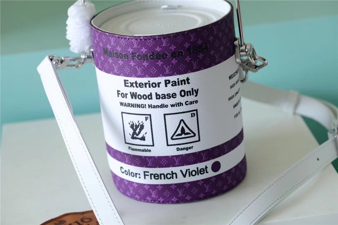 Louis Vuitton Paint Can Coated Canvas By Virgil Abloh’s PurpleFor Women, Women’s Bags, Shoulder And Crossbody Bags 6.7in/17cm Louis Vuitton M81591