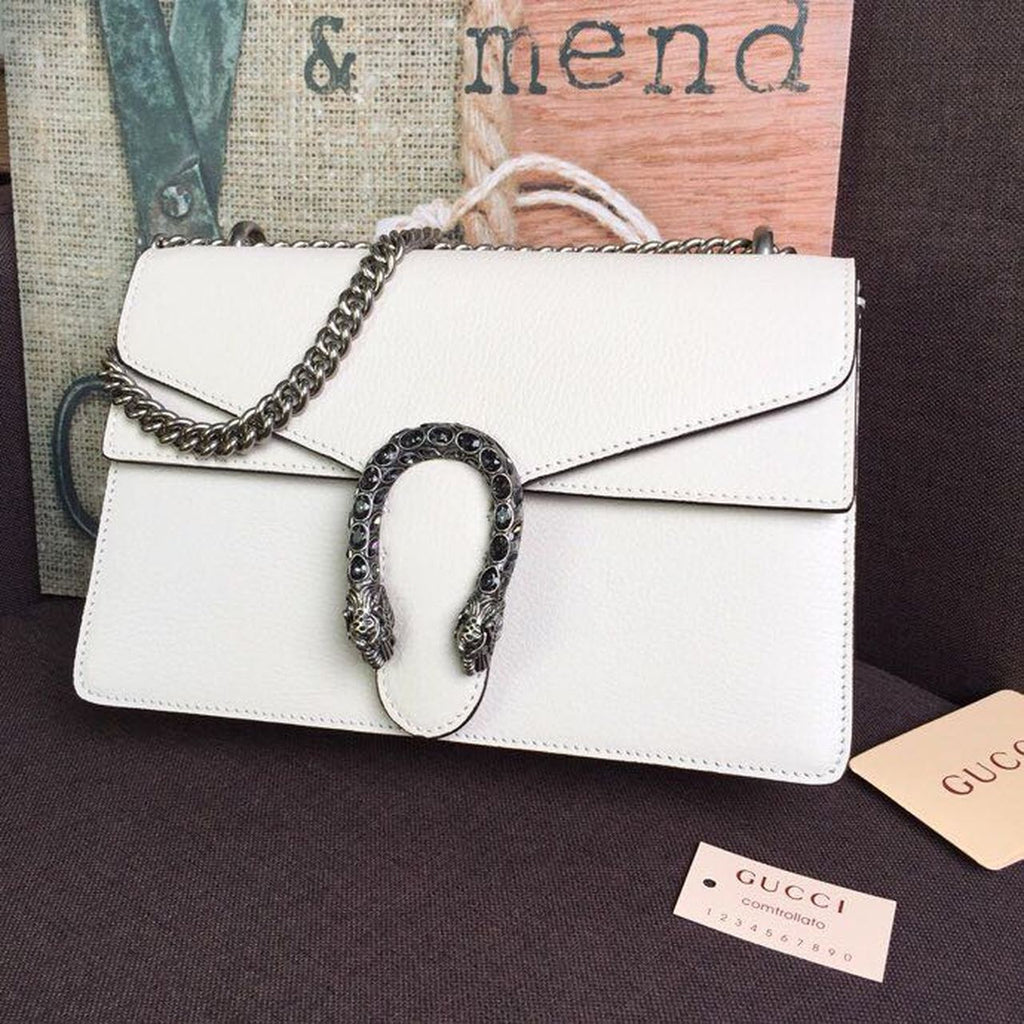 Gucci Dioronysus Small Shoulder Bag White For Women 11in/18cm Gucci 400249 0K7JN 9680