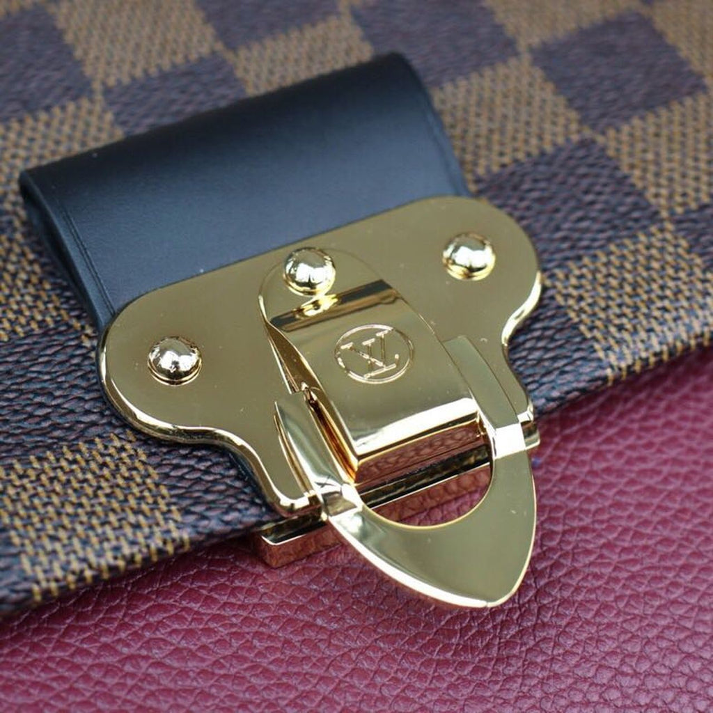 Louis Vuitton Vavin PM Damier Ebene Canvas Bordeaux Red For Women, WomenÃƒÂ¢Ã¢â€šÂ¬Ã¢â€žÂ¢s Handbags, Shoulder Bags 9.8in/25cm Louis Vuitton N40109