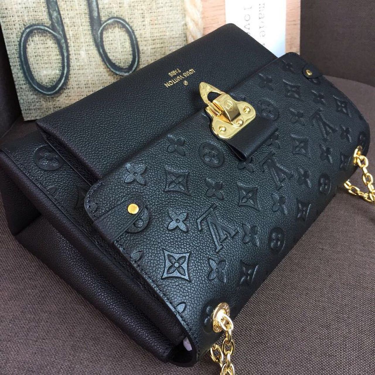 Louis Vuitton Vavin MM Monogram Empreinte Black For Women, WomenÃƒÂ¢Ã¢â€šÂ¬Ã¢â€žÂ¢s Handbags, Shoulder And Crossbody Bags 9.8in/25cm Louis Vuitton M44150