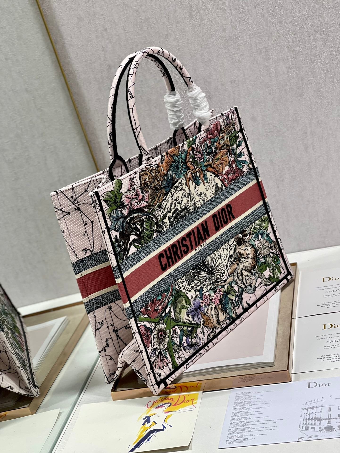 Dior Large Book Tote Multicolor Constellation Embroidery, Multicolor, For Women Women’s Handbags, Shoulder Bags, 42cm CD