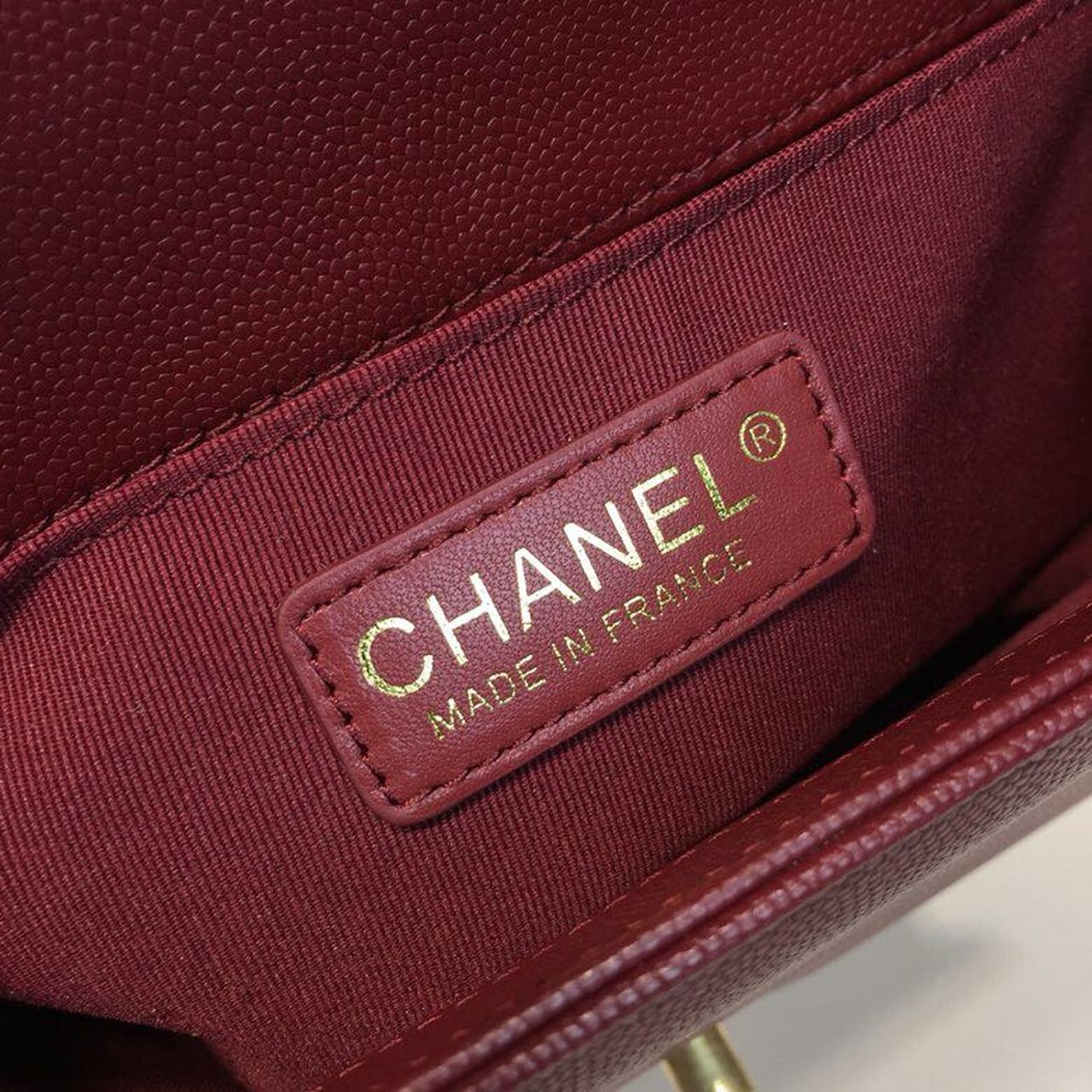 Chanel Boy Handbag Gold Toned Hardware Burgundy For Women Bags, Shoulder And Crossbody Bags 9.8in/25cm A67086
