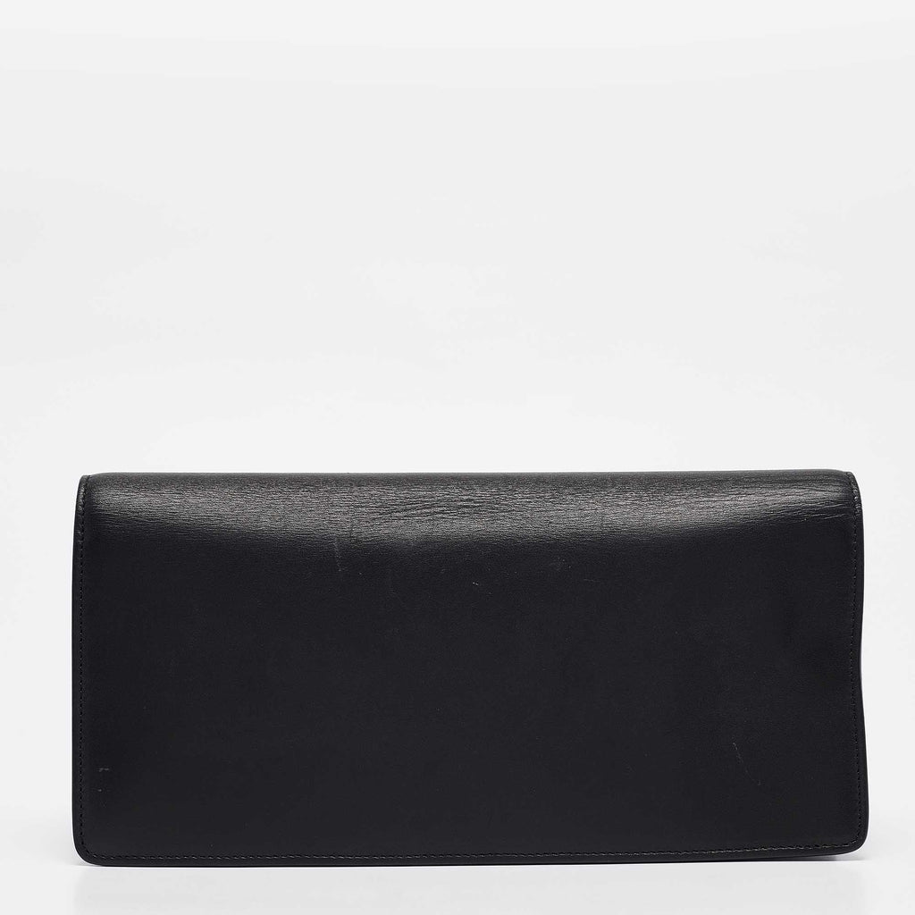 Saint Laurent Black Leather Classic Betty Clutch
