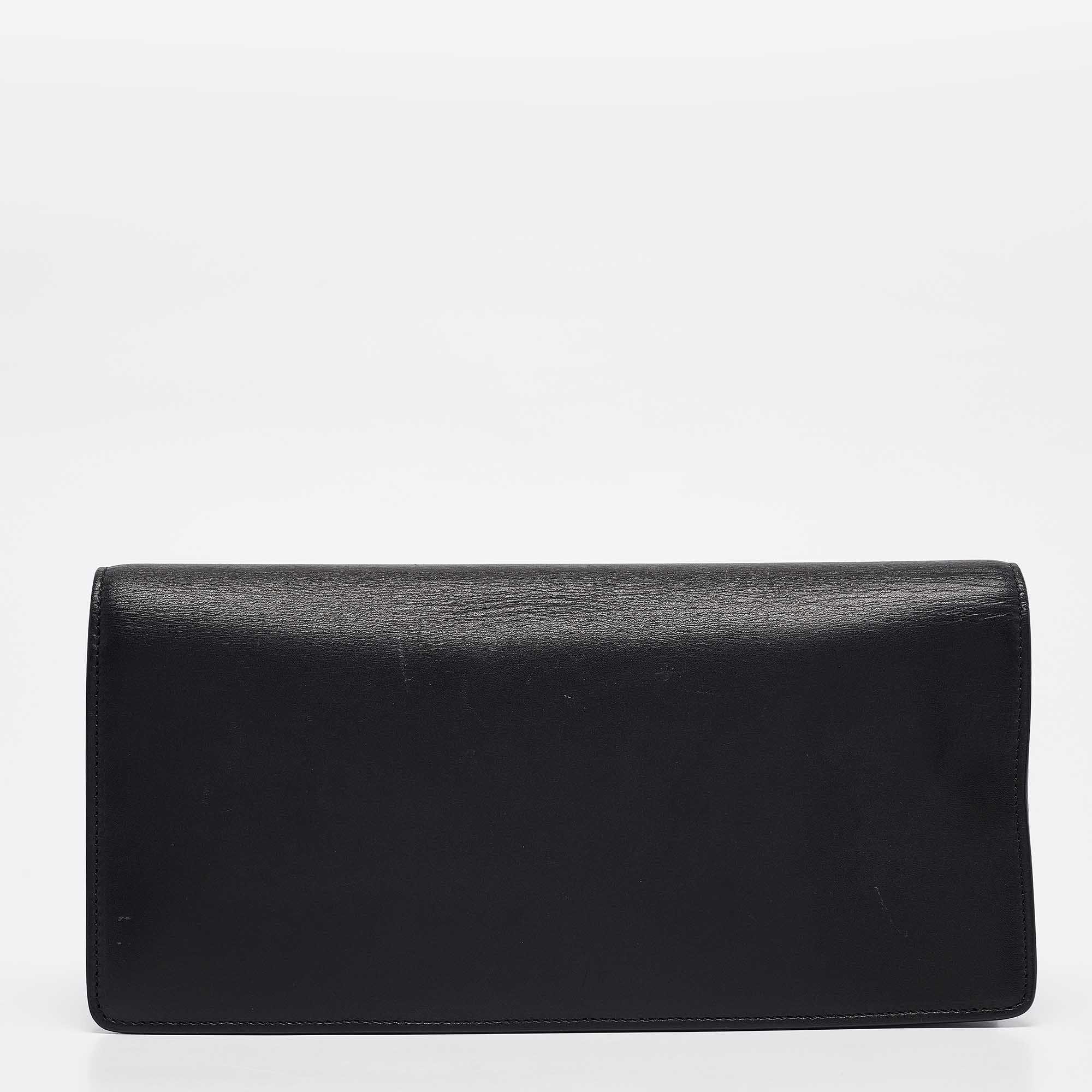 Saint Laurent Black Leather Classic Betty Clutch