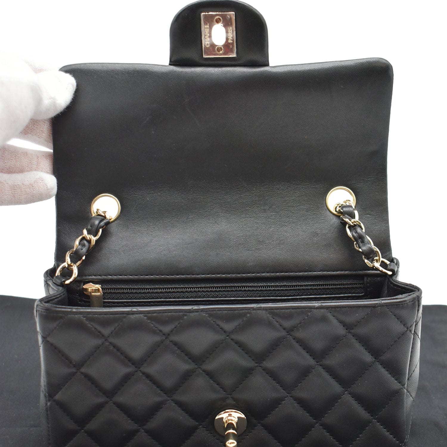 Chanel Mini Rectangular Flap Quilted  Leather Shoulder Bag Black- Hot Deals
