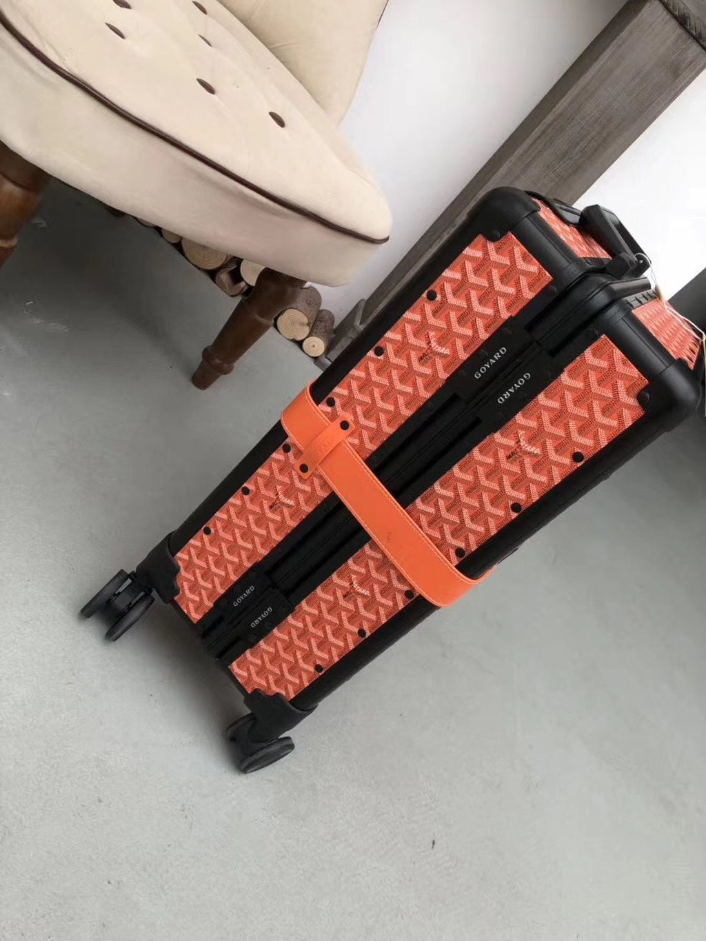 Goyard Rolling Vali Orange For MLB, LuGucciage 20in/51cm Top Quality