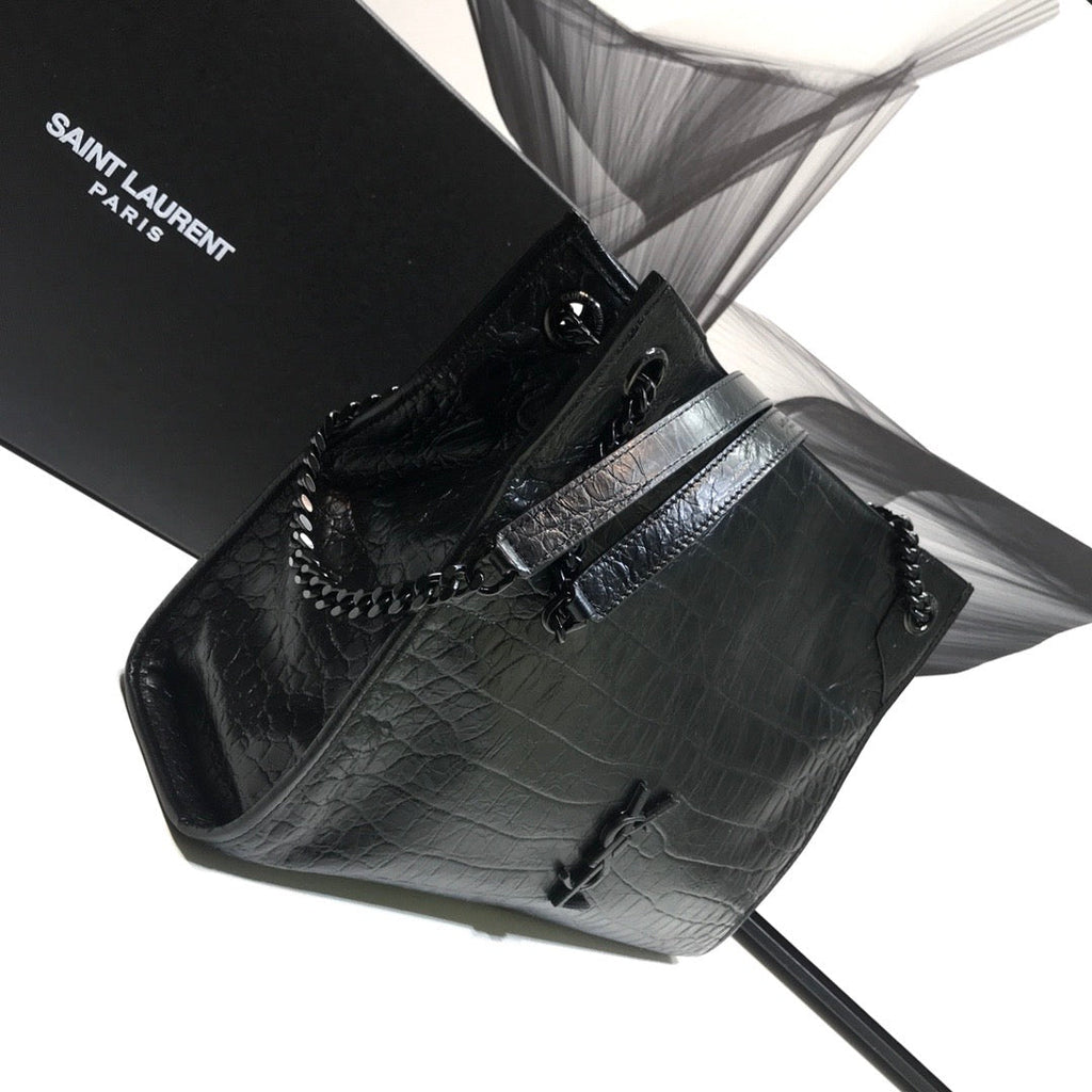YSSL Niki Medium Shopping Bag Black For Women 12in/32cm YSLÂ 