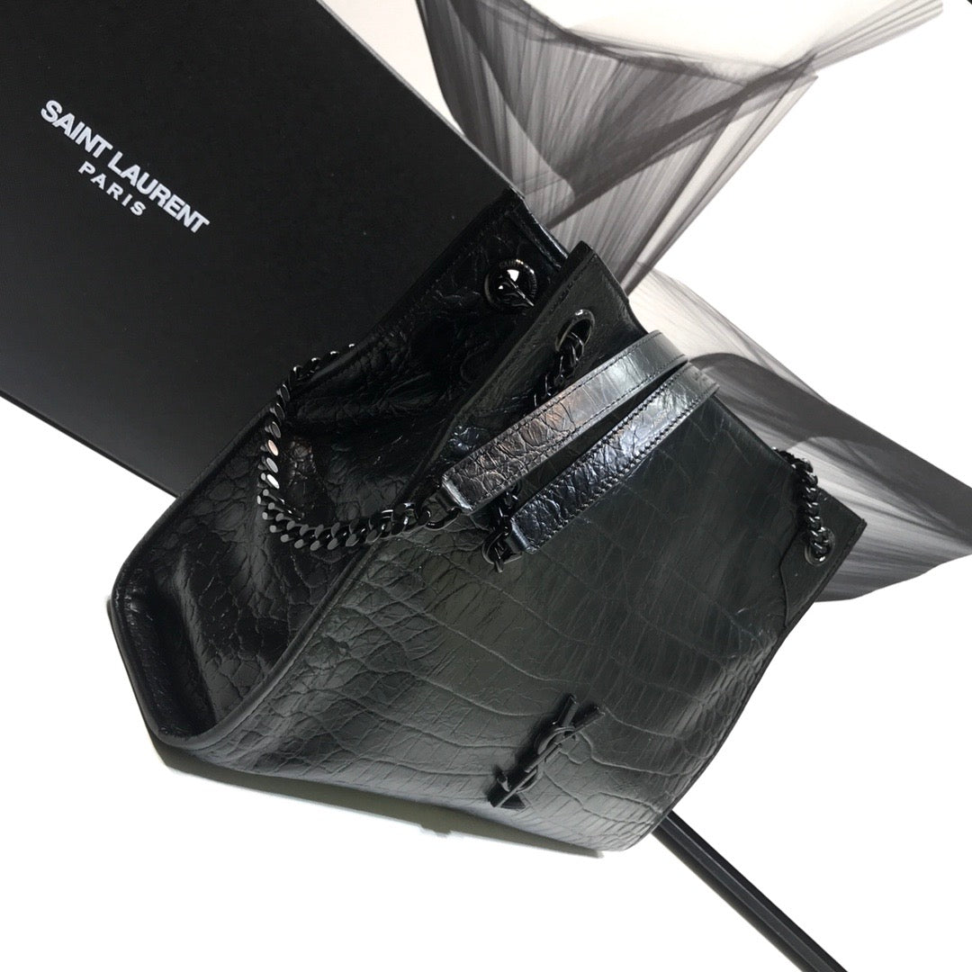 YSSL Niki Medium Shopping Bag Black For Women 12in/32cm YSLÂ 