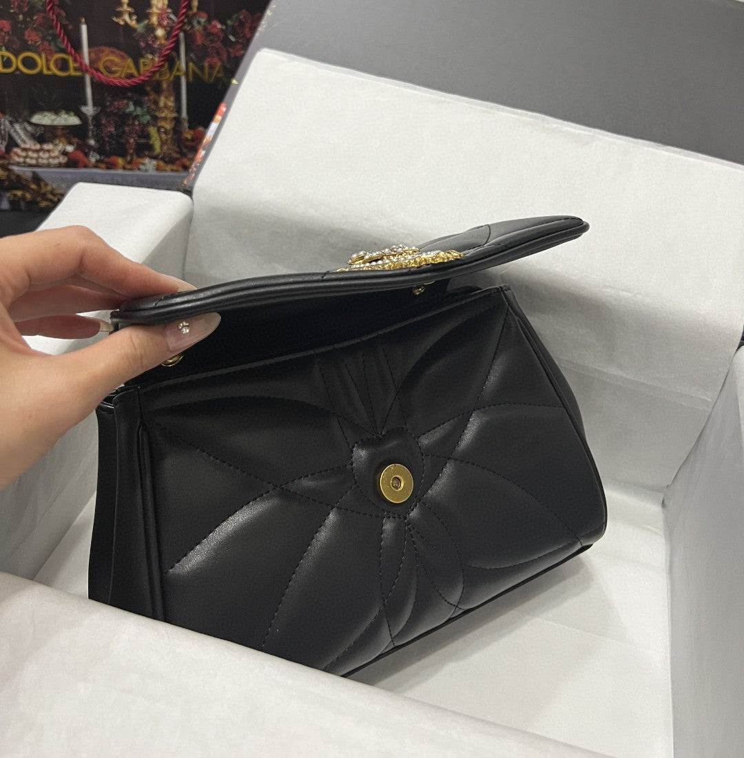 Large Devotion Shoulder Bag In Quilted Nappa Black For Women 11.4in/29cm GLAMI