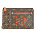 Louis Vuitton Pochette Zippée  Canvas Clutch Bag