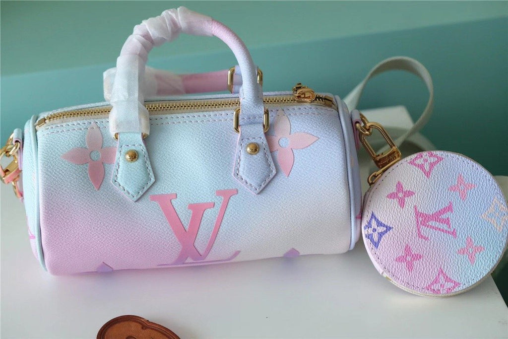 Louis Vuitton Papillon Burberry Bag Classic Monogram For Women 20cm Sunrise Pastel Louis Vuitton M46078