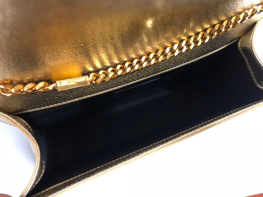 YSSL Kate Chain Wallet With Tassel Yellow Copper For Women 10in/26cm YSL