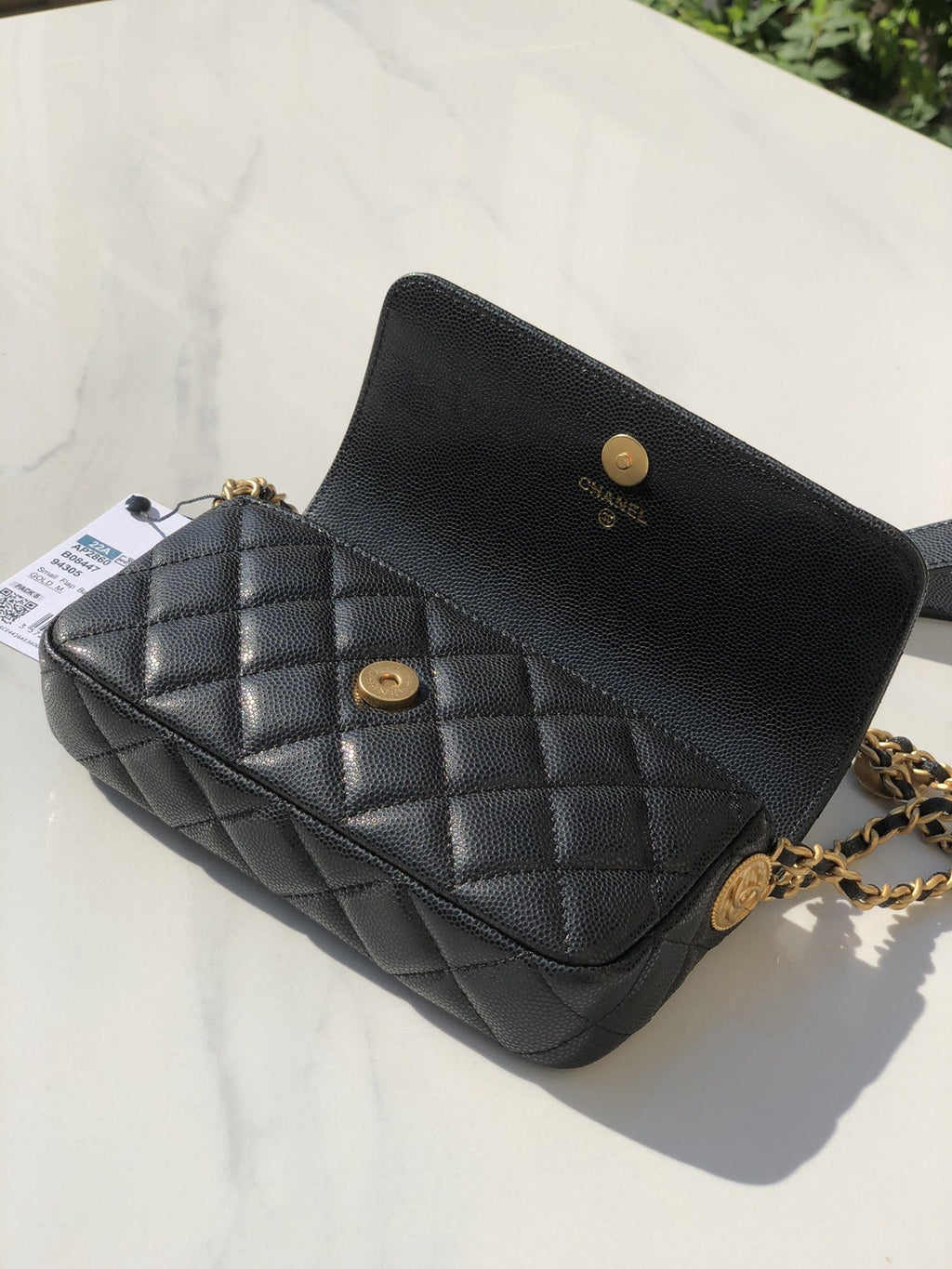 ChanelSmall GlamIap Bags Gold Hardware Black For Women Handbags, Shoulder Bags 7.5in/19.2cm