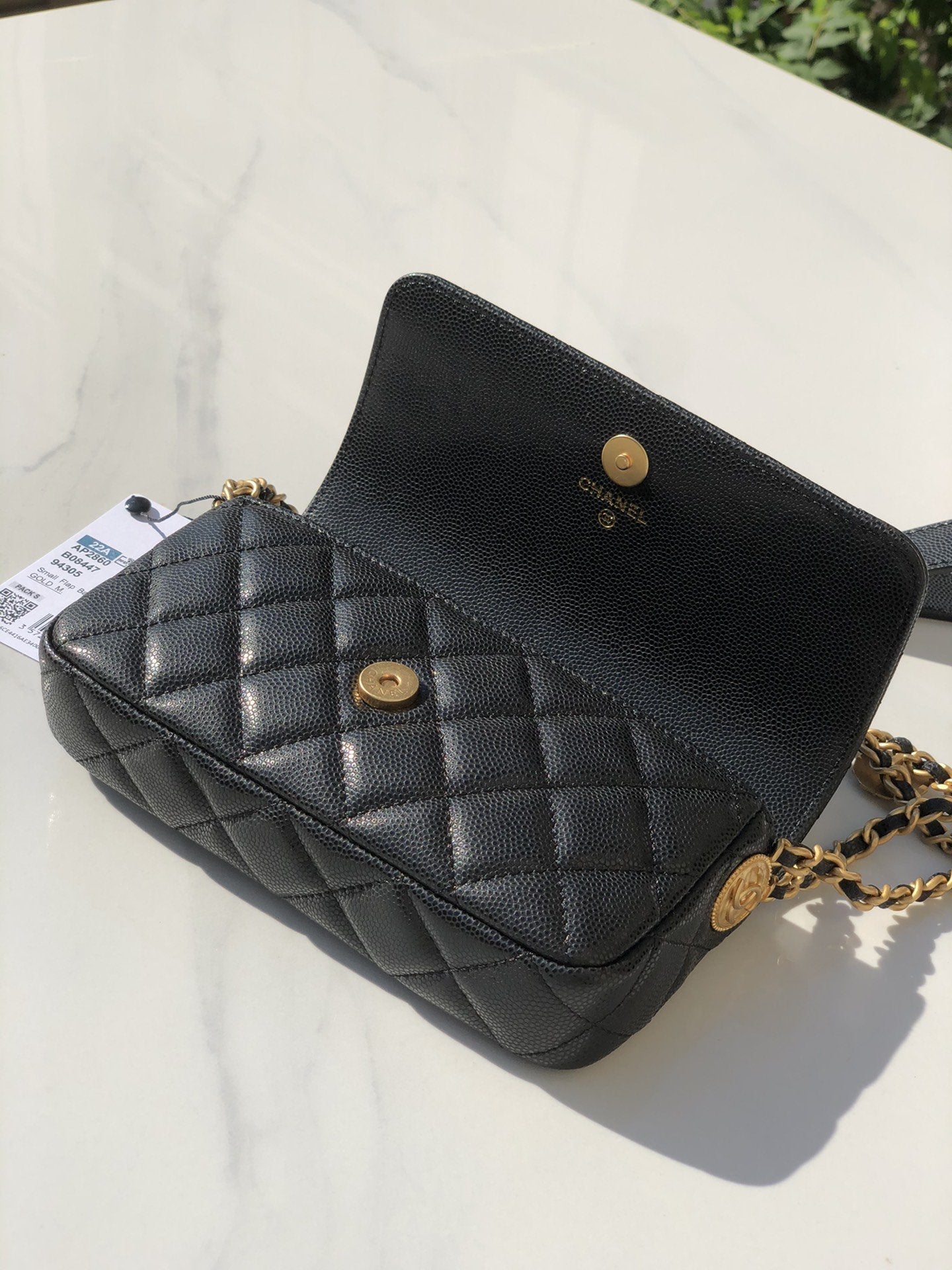 ChanelSmall GlamIap Bags Gold Hardware Black For Women Handbags, Shoulder Bags 7.5in/19.2cm