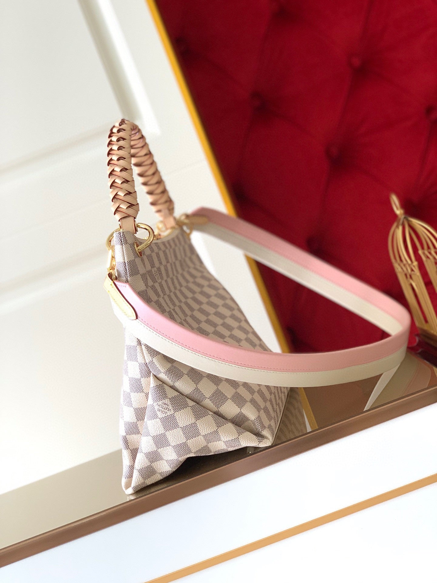 Louis Vuitton Beaubourg Hobo MM Damier Azur Canvas For Women,  Shoulder And Crossbody Bags 12.6in/32cm Louis Vuitton N40343
