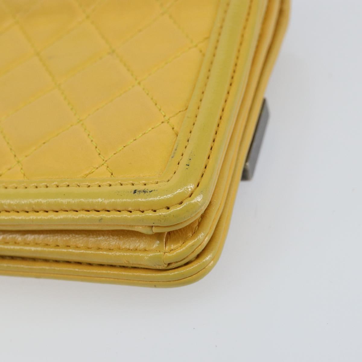 Chanel Boy Brick Flap Bag Lambskin And Plexiglass Yellow Leather Clutche & Pouche Bag