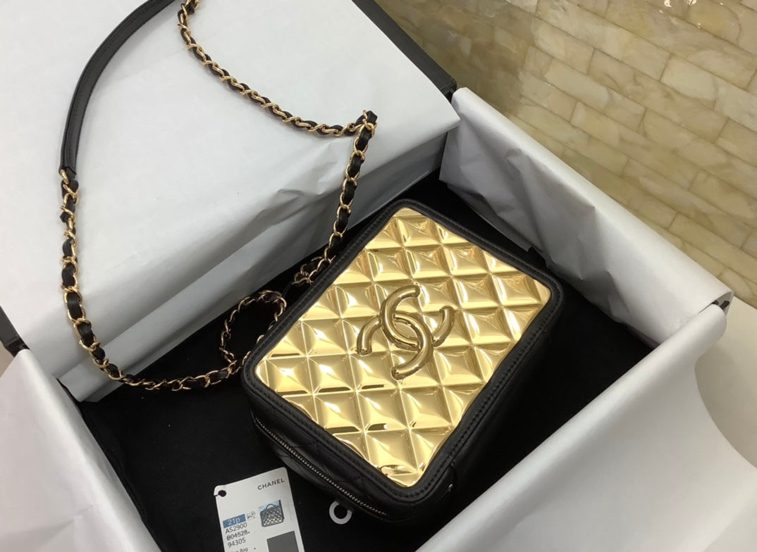 Chanel anity Case Black With Gold Metal For Women, Women’s Handbags, Shoulder And Crossbody Bags 7.2in/19cm AS2900