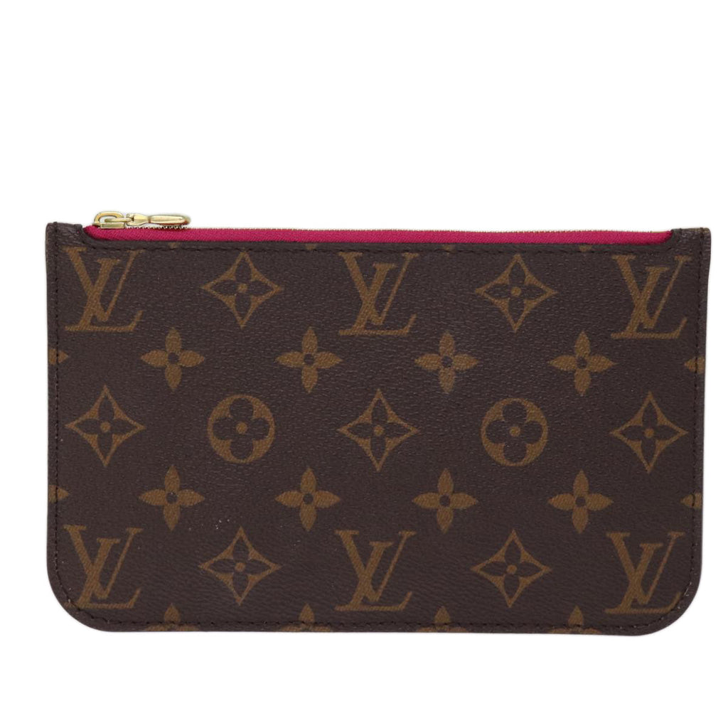 Louis Vuitton Neverfull Pouch  Canvas Clutch Bag