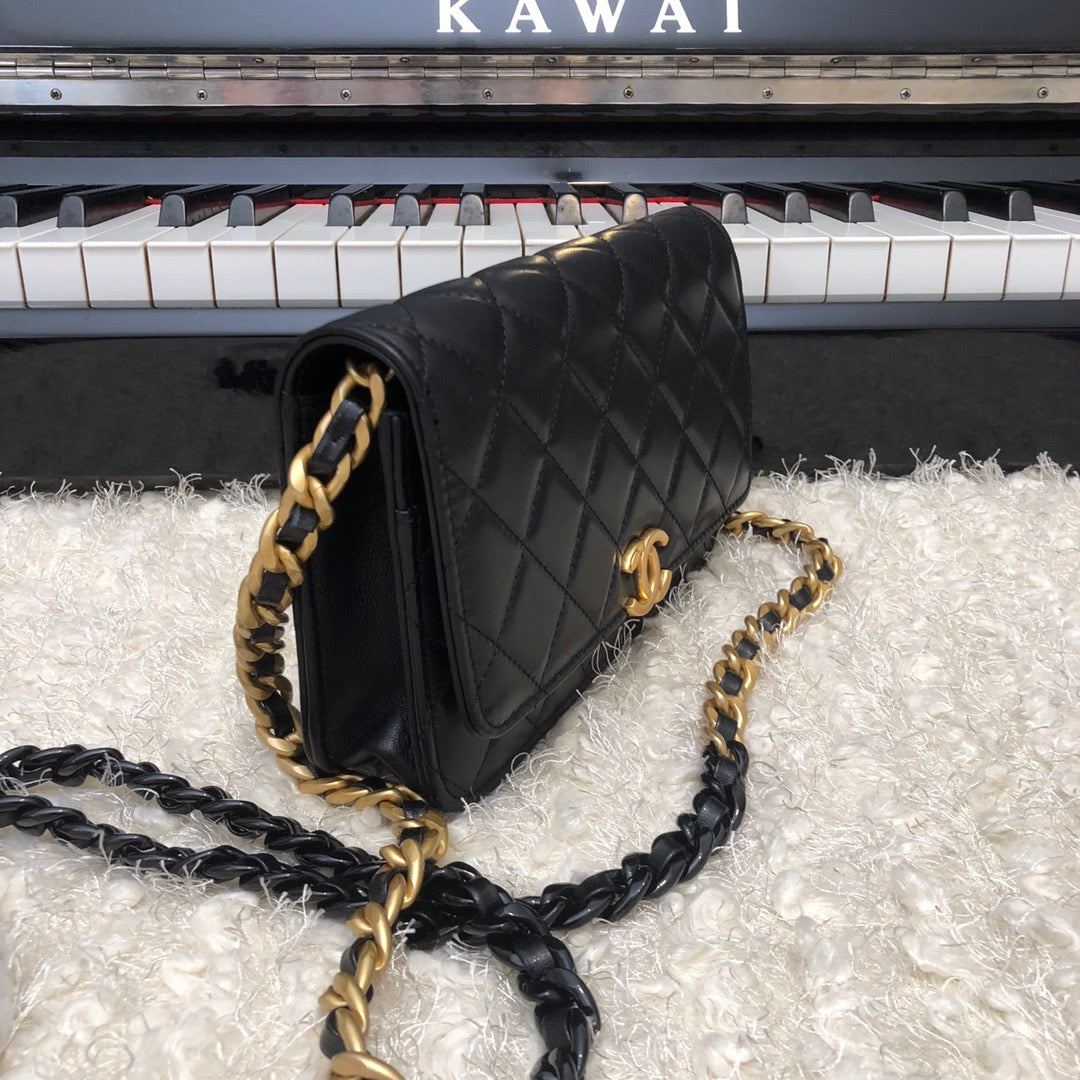 ChanelOriginal Small Classic GlamIap Bag Gold Hardware Black For Women Handbags, Shoulder Bags 7.5in/19cm AP33814