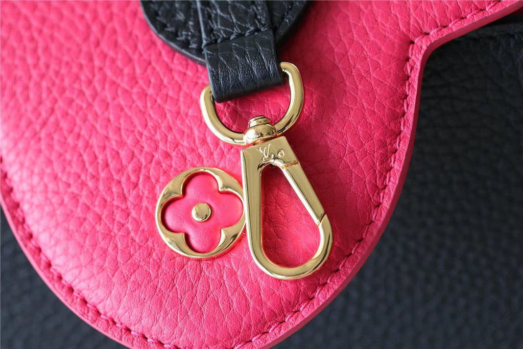 Louis Vuitton Capucines Taurillon Black/ Rose Berlingot For Women, WomenÃƒÂ¢Ã¢â€šÂ¬Ã¢â€žÂ¢s Bags, Shoulder And Crossbody Bags 10.6in/27cm Louis Vuitton