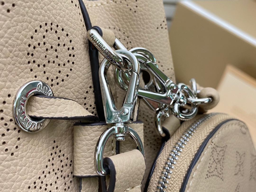 Louis Vuitton Bella Bucket Bag Mahina Galet Grey For Women, Women’s Handbags, Shoulder And Crossbody Bags 7.5in/22cm Louis Vuitton M57201